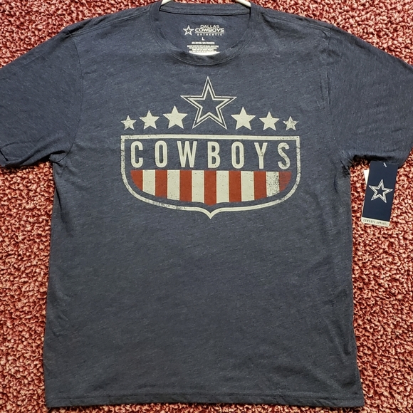 DALLAS COWBOYS Men's Red White & Navy Blue T-Shirt (M, L, XL, 2XL) - Picture 1 of 5